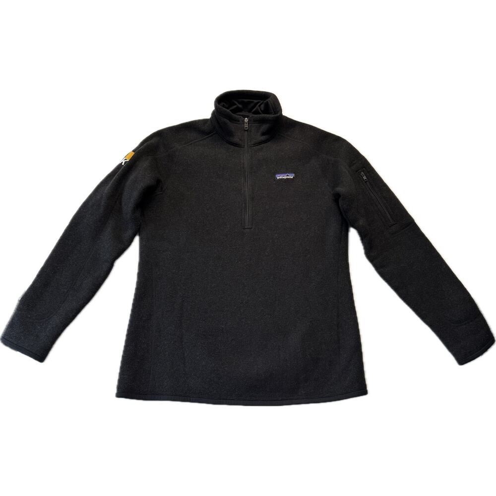 PATAGONIA Better Sweater 1/4 Zip Fleece Pullover Women's Size L Black Branded